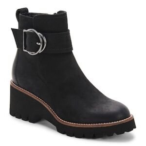 Blondo Dagger Waterproof Suede Booties Black Size 8.5